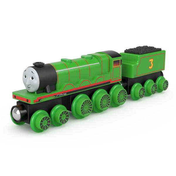 Mattel Thomas & Friends Wooden Railway Henry Engine And Coal Car