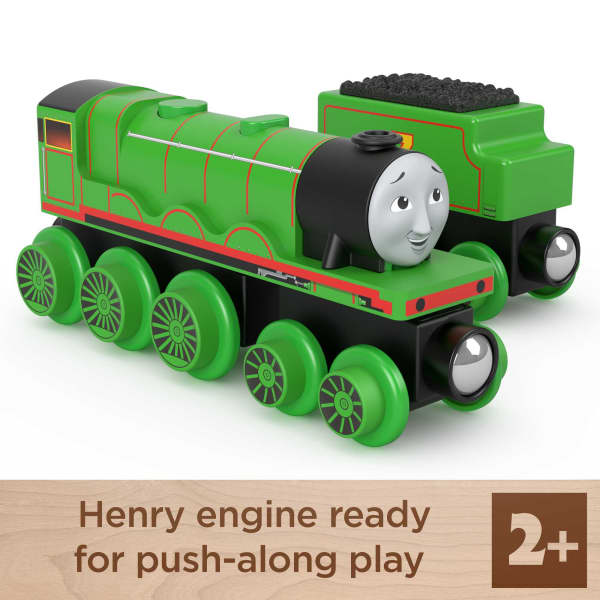 mattel Thomas & Friends Wooden Railway Henry Engine And Coal Car