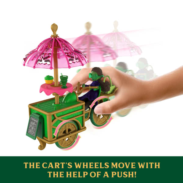 Mattel Universal Pictures’ Wicked Emerald City Dessert Cart Toy With Cart Small Doll & 7 Accessories