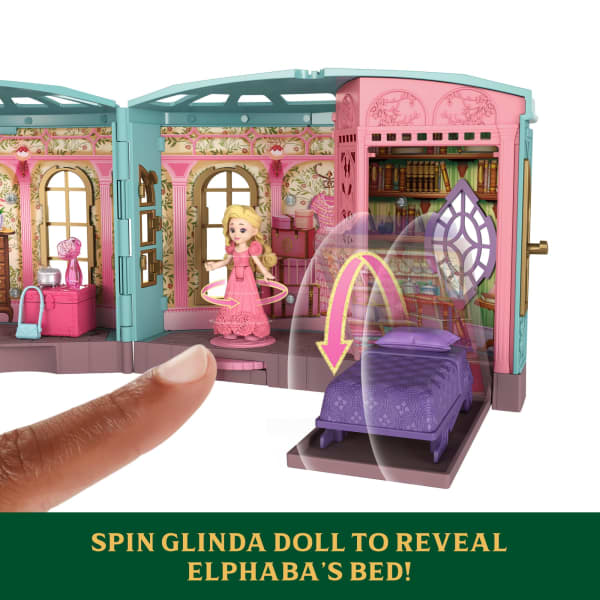 Mattel Universal Pictures’ Wicked So Popular Dorm Small Doll Playset With 3 Play Spaces & 10 Total Pieces
