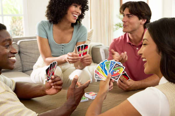 mattel UNO Card Game With 2 Add-On Packs Card Deck For Kids Adults & Family Night
