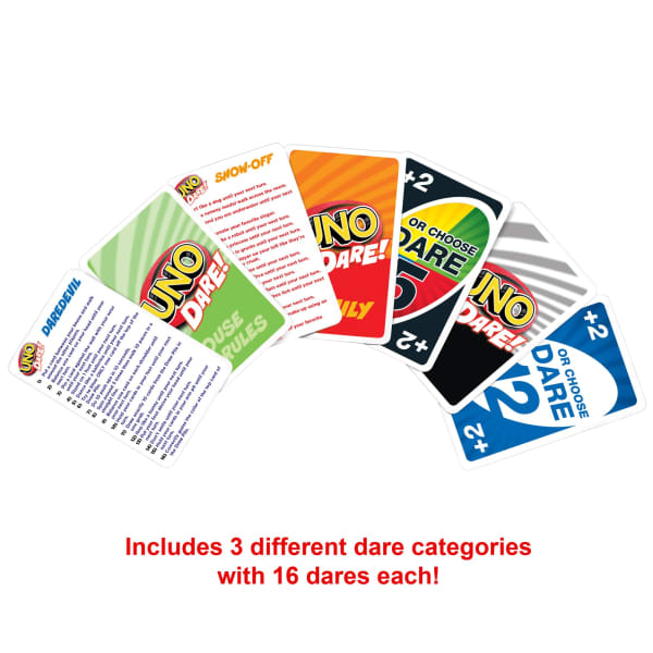 Mattel UNO Dare Card Game For Family Nights Game Nights Travel Camping & Parties