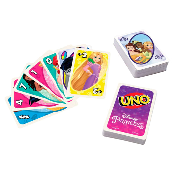 Mattel UNO Disney Princesses Matching Card Game 112 Cards With Unique Wild Card & Instructions
