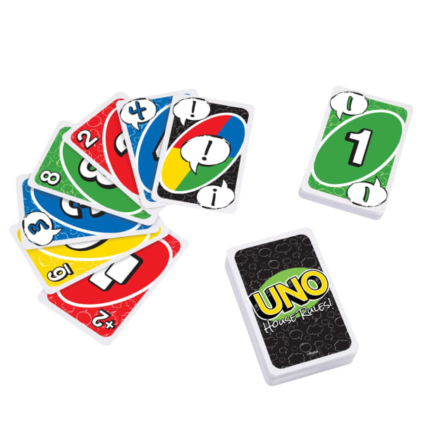 Mattel UNO House Rules Card Game For Adult Family & Game Night
