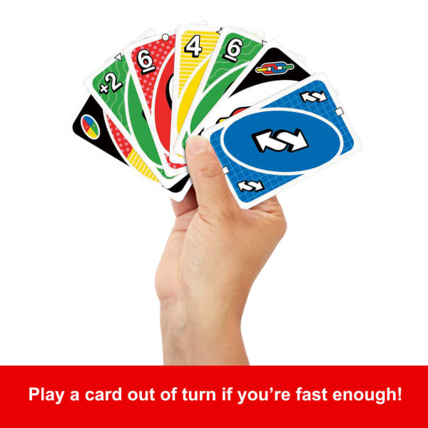 Mattel UNO Party Card Game For Large Groups Kids Adults & Family Nights 6 To 14 Players Ages 7+ Years