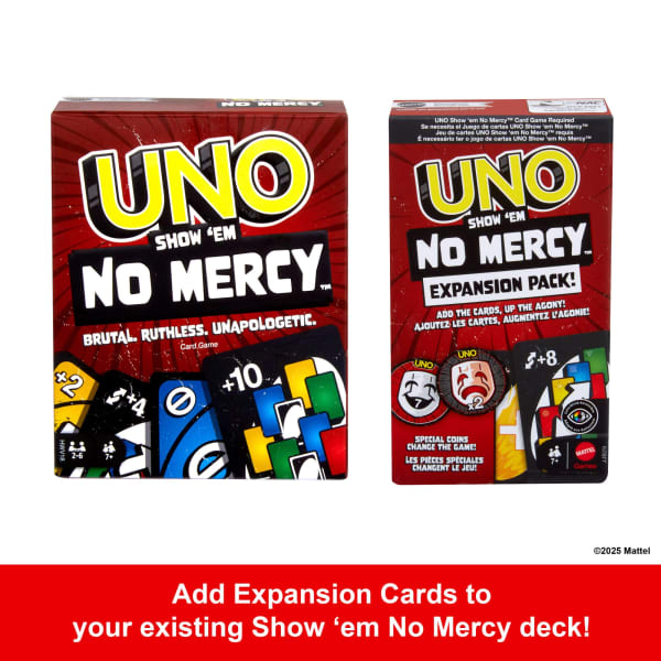 Mattel UNO Show ‘Em No Mercy Card Game Expansion Pack For Kid Adult & Family Nights & Parties