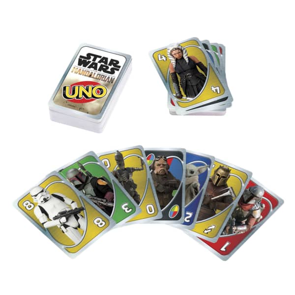 Mattel UNO Star Wars The Mandalorian Themed Deck In Storage Tin