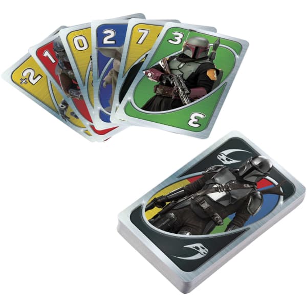 Mattel UNO Star Wars The Mandalorian Themed Deck In Storage Tin