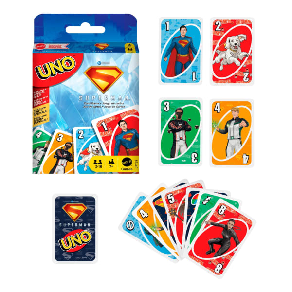 Mattel UNO Superman Card Game For Kid Adult & Family Nights Toy Collectible Inspired By The Movie