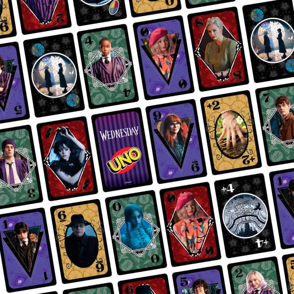Mattel UNO Wednesday Card Game For Kid Adult & Family Nights Toy Collectible Inspired By The Series