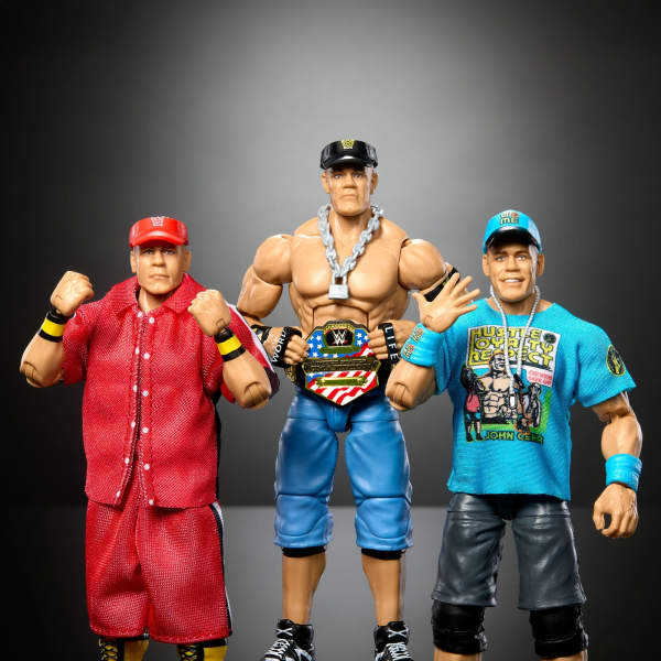 Mattel WWE Elite Collection John Cena 3-Pack Collectible Set Of 6-Inch Action Figures With Articulation