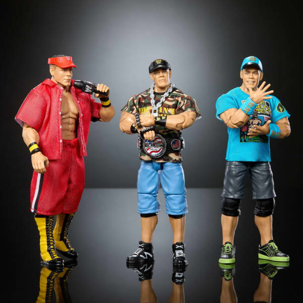 mattel WWE Elite Collection John Cena 3-Pack Collectible Set Of 6-inch Action Figures With Articulation