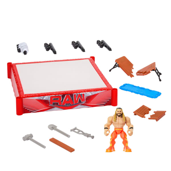 Mattel WWE Knuckle Crunchers Rebound Ring & Action Figure Playset With Seth Rollins Mini Figure