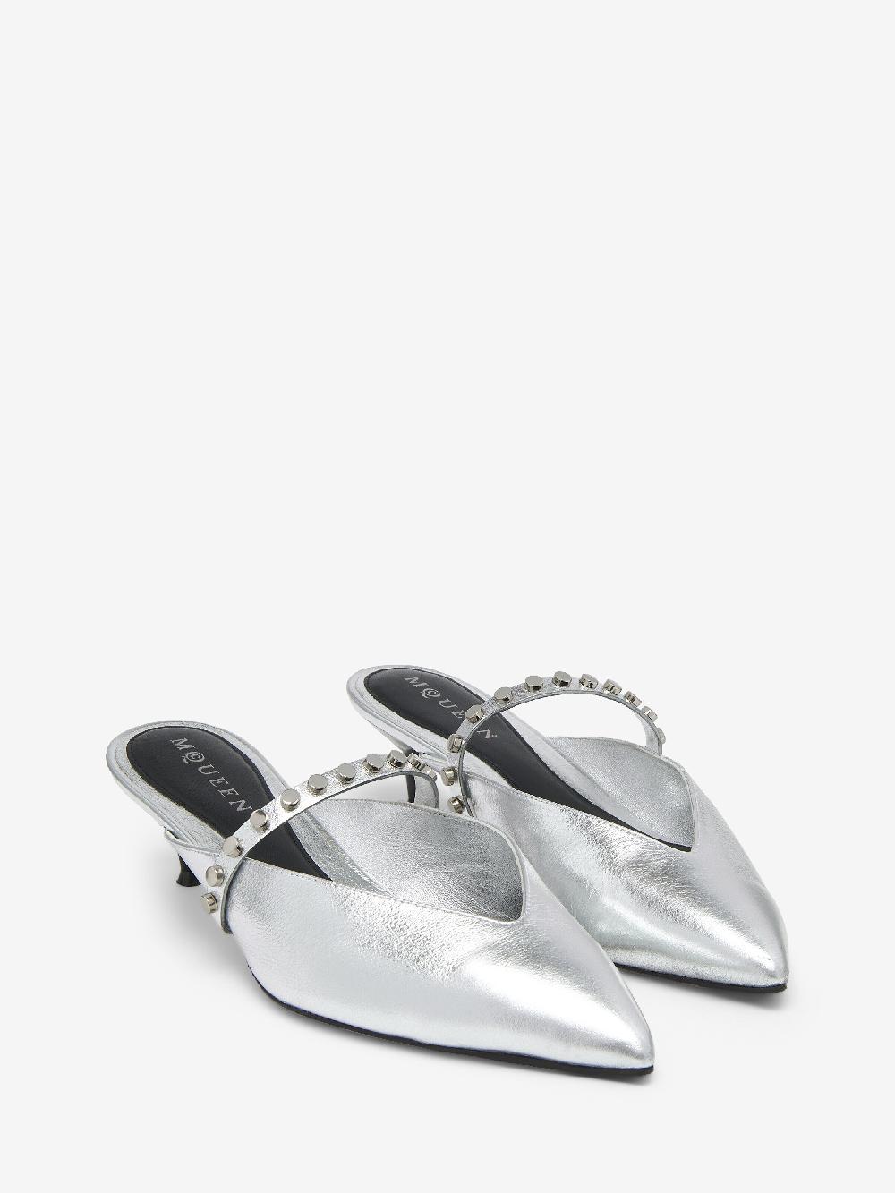 Mcq Alexander Mcqueen Women's Revel Mule In Silver