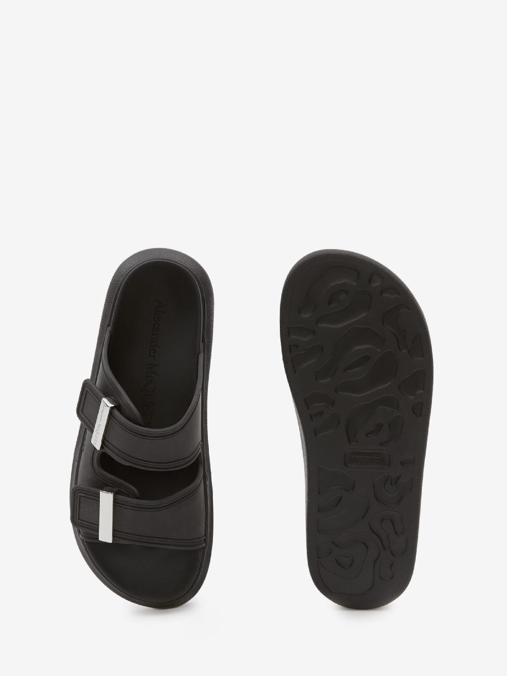 mcq alexander mcqueen Women's Hybrid Slide in Black/Silver