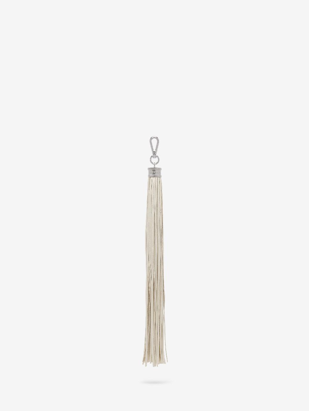 Mcq Alexander Mcqueen Women's Leather Tassel Charm In Cream
