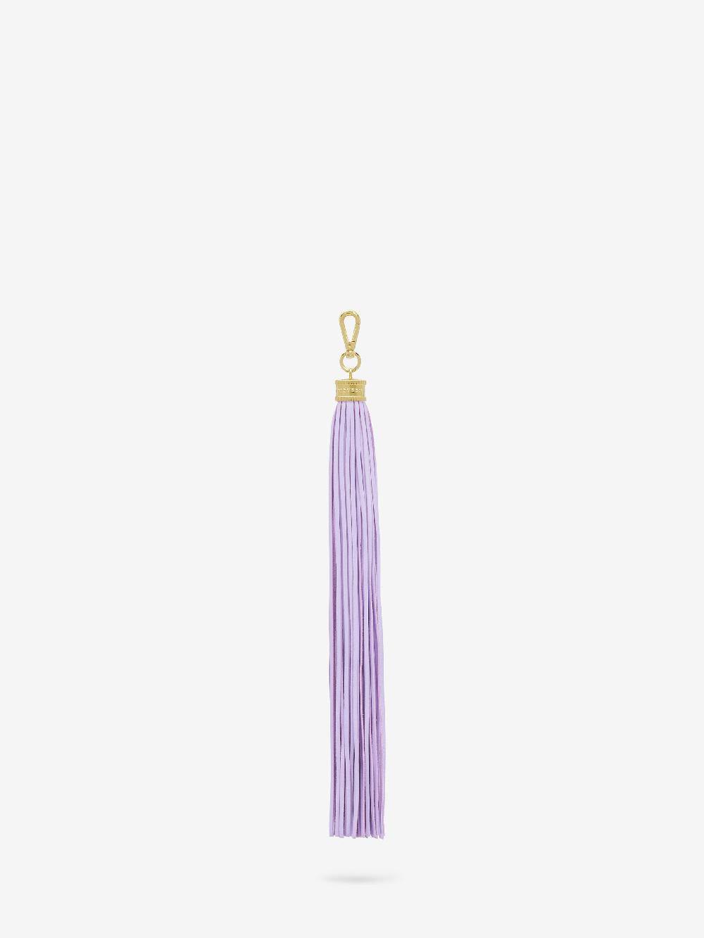 Mcq Alexander Mcqueen Women's Leather Tassel Charm In Lilac
