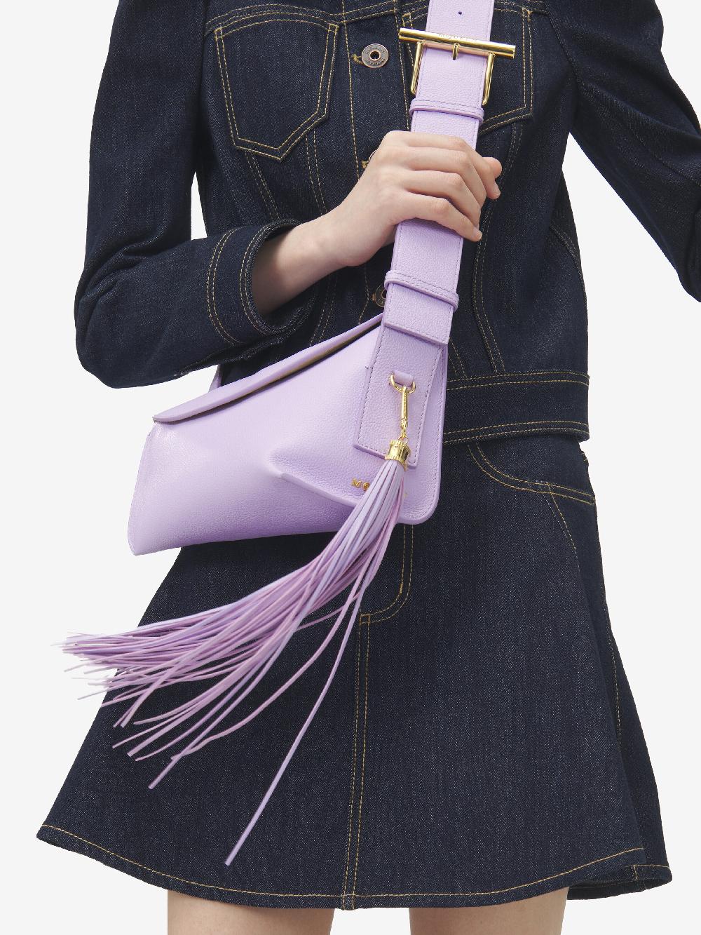 Mcq Alexander Mcqueen Women's Leather Tassel Charm In Lilac