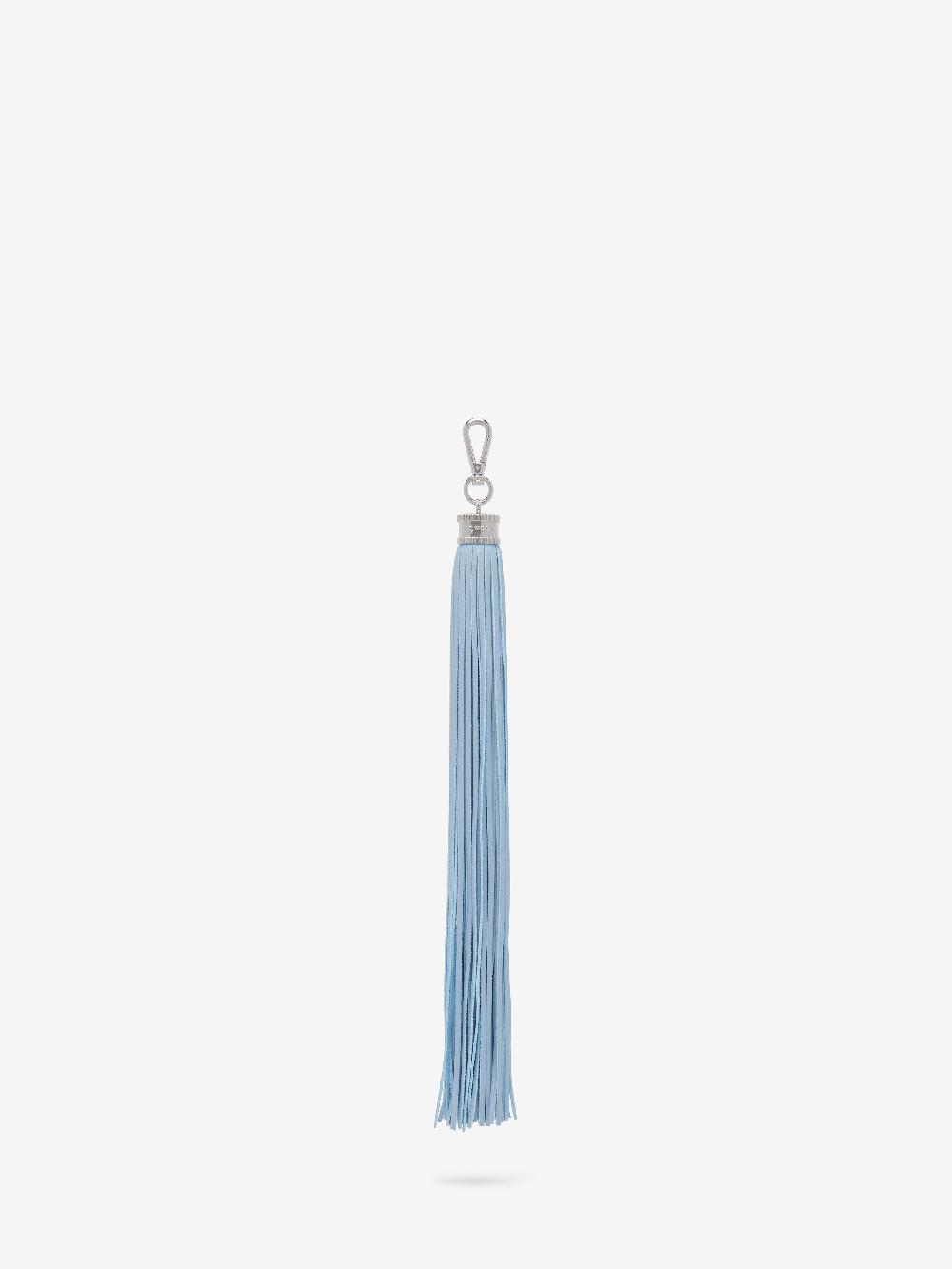 Mcq Alexander Mcqueen Women's Leather Tassel Charm In Shirting Blue