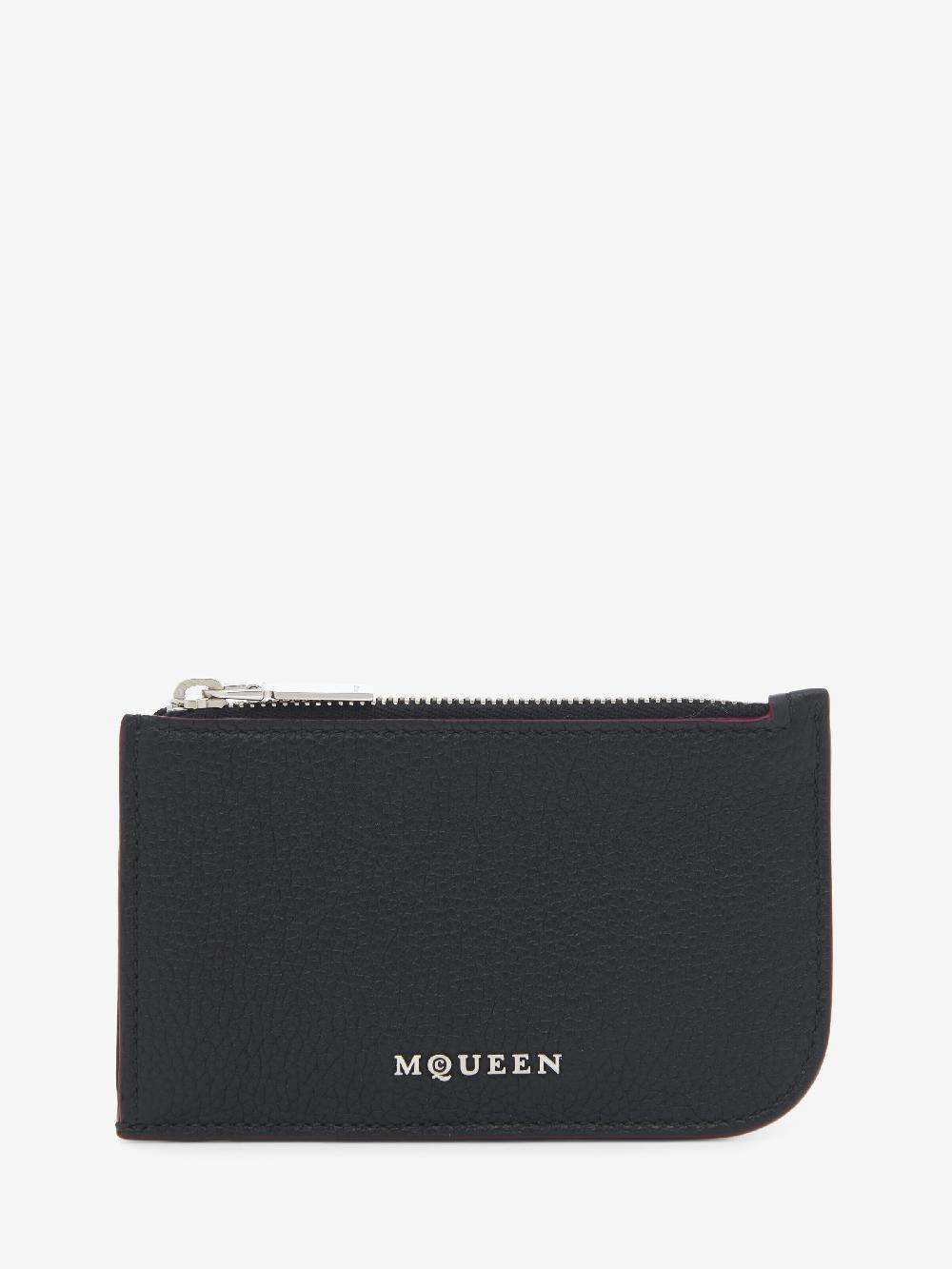 Mcq Alexander Mcqueen Women's McQueen Sling Zip Card Holder In Black