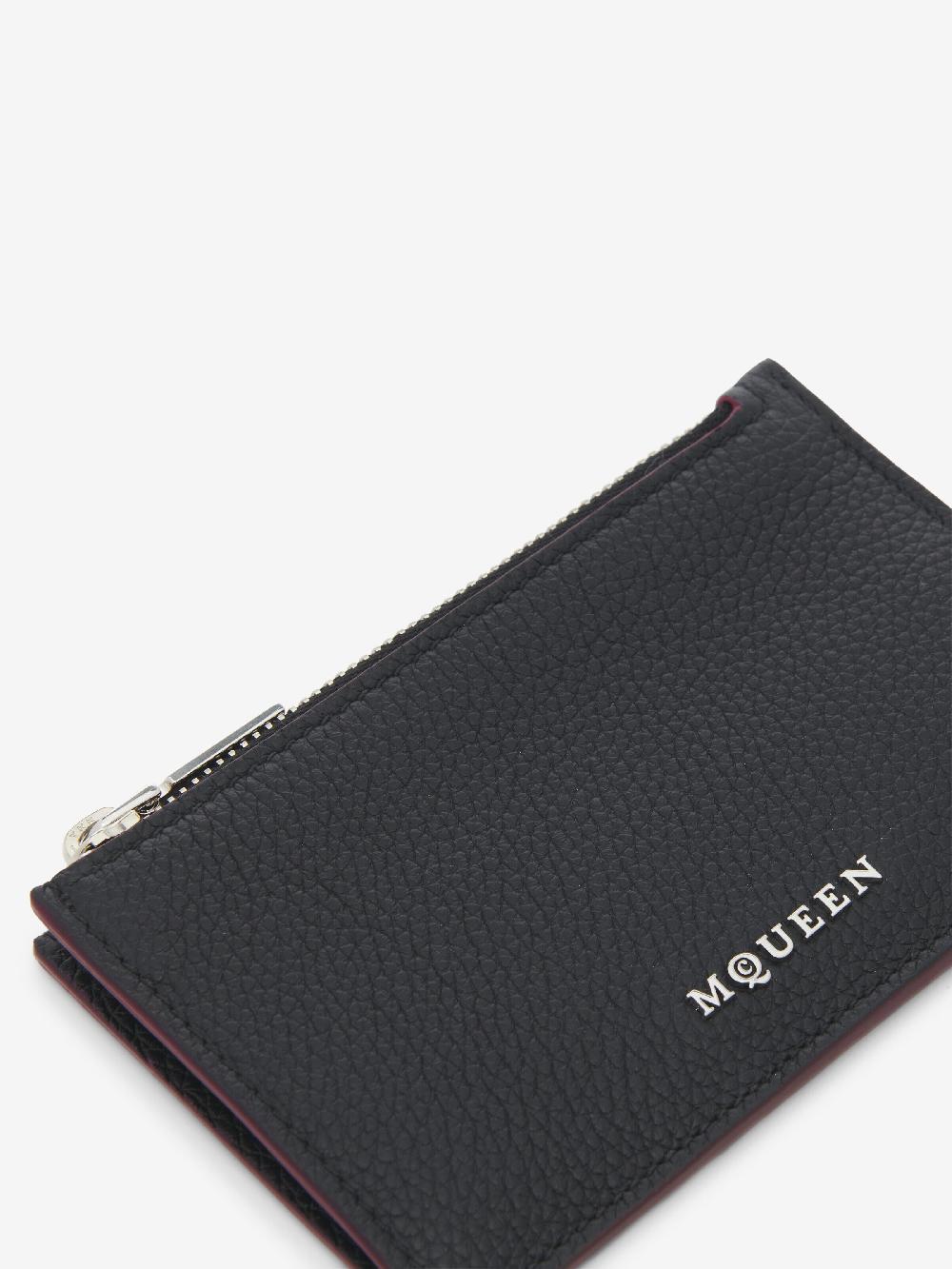 mcq alexander mcqueen Women's McQueen Sling Zip Card Holder in Black