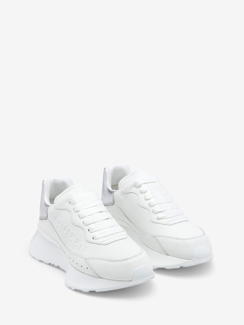Mcq Alexander Mcqueen Women's McQueen Sprint Runner In White/Silver