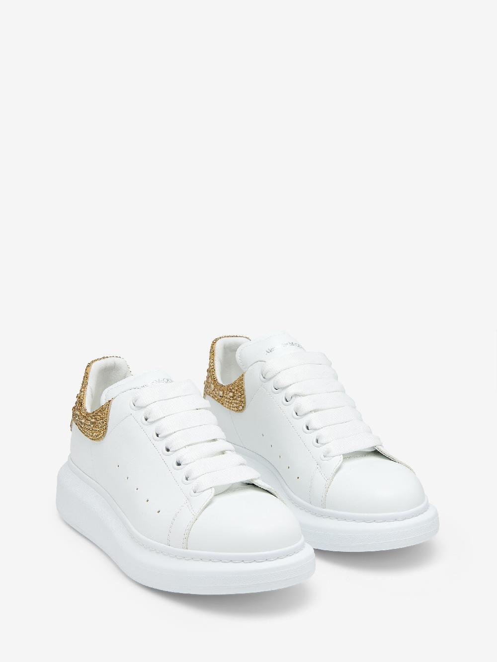 Mcq Alexander Mcqueen Women's Oversized Sneaker In White/Gold