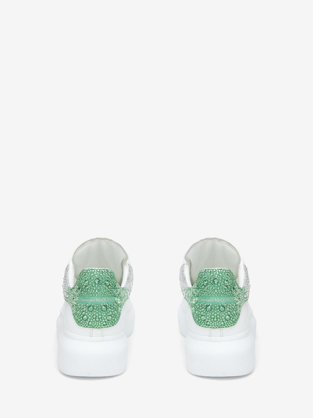 mcq alexander mcqueen Women's Oversized Sneaker in White/Green