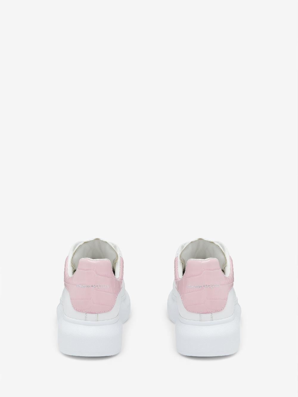 mcq alexander mcqueen Women's Oversized Sneaker in White/Pink
