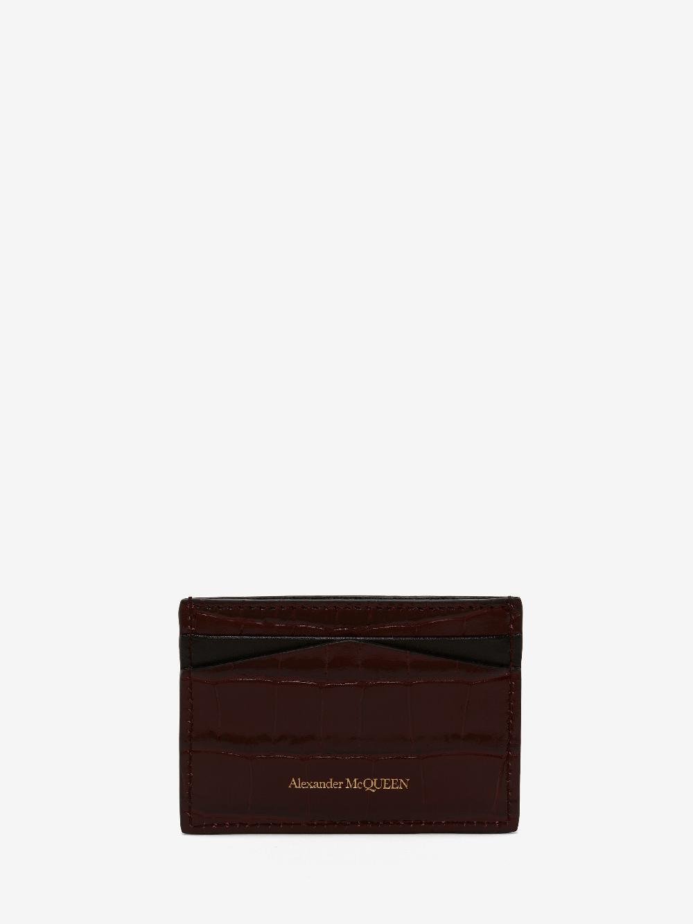 Mcq Alexander Mcqueen Women's Skull Card Holder In Burgundy