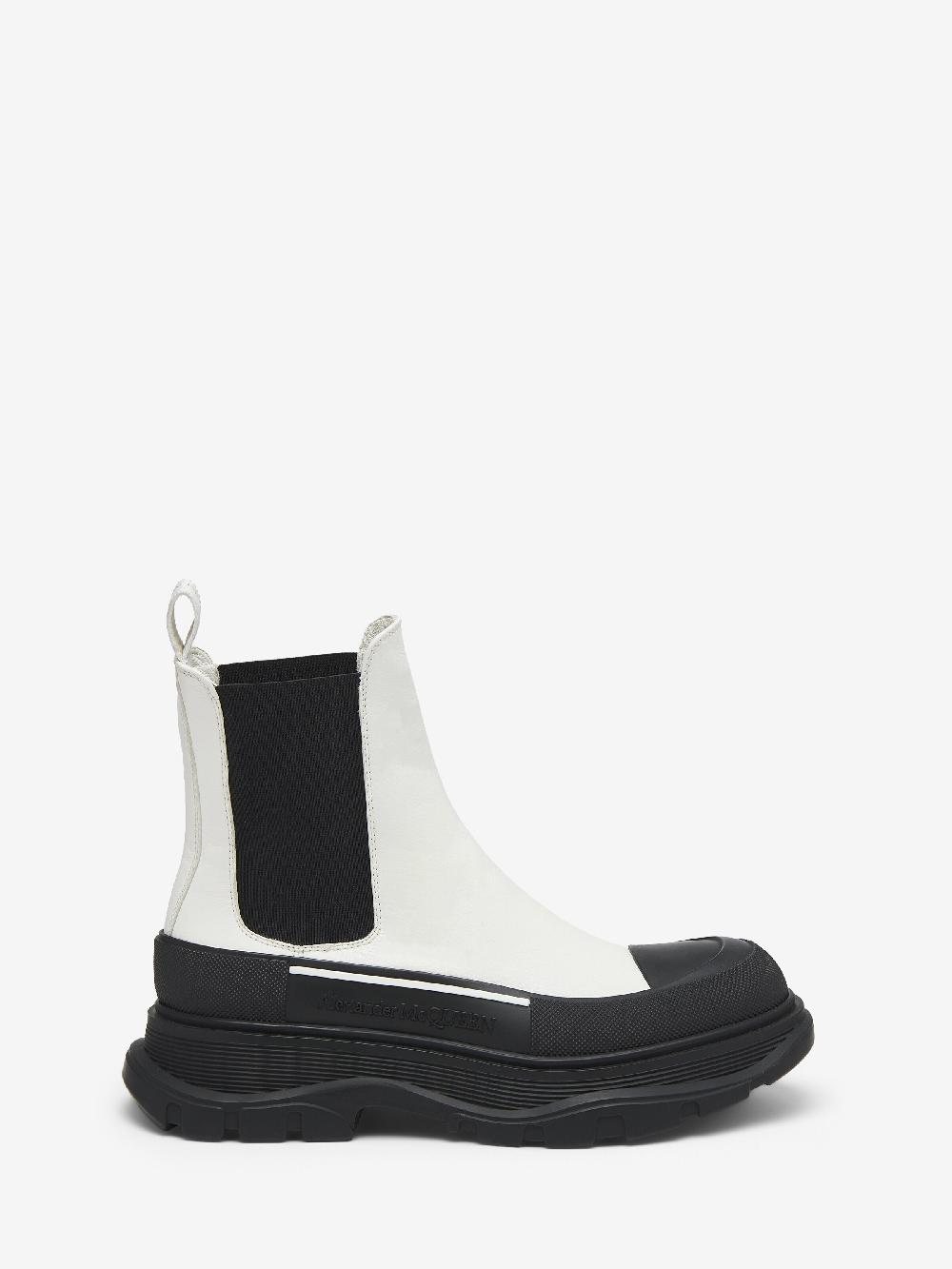 Mcq Alexander Mcqueen Women's Slick Chelsea Boot In White/Black