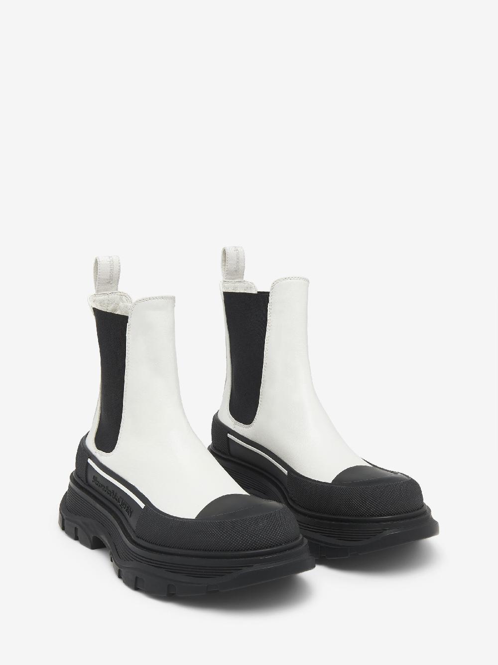 Mcq Alexander Mcqueen Women's Slick Chelsea Boot In White/Black