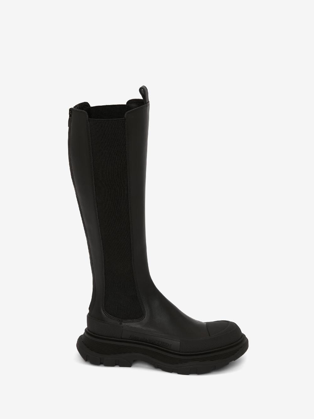 Mcq Alexander Mcqueen Women's Slick Knee-high Boot In Black