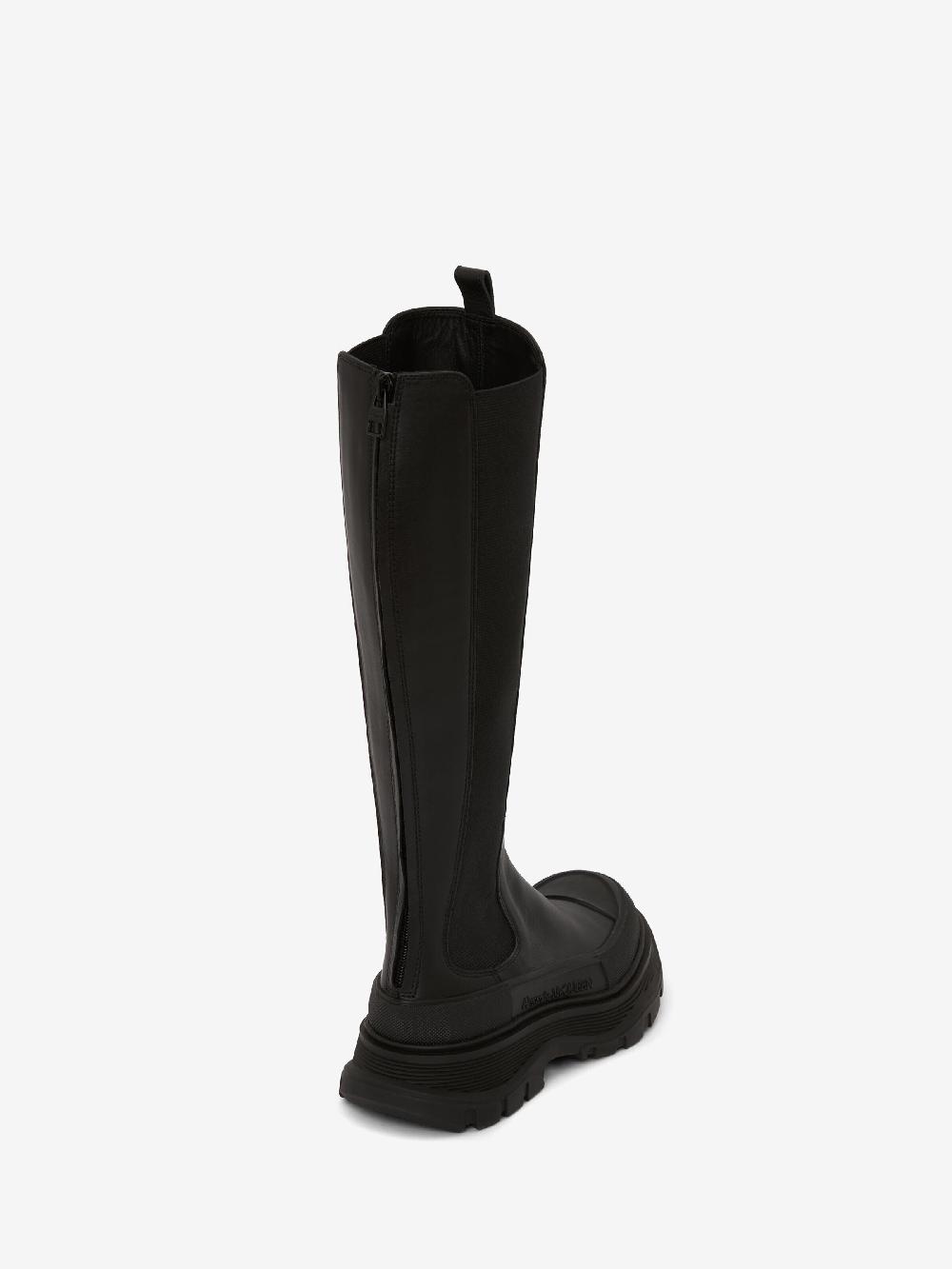 Mcq Alexander Mcqueen Women's Slick Knee-high Boot In Black