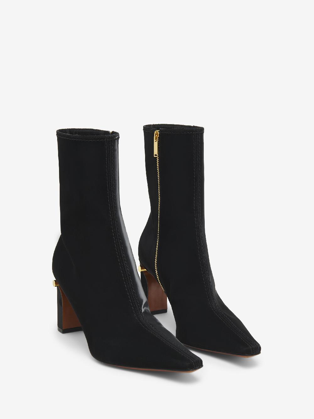 Mcq Alexander Mcqueen Women's T-Bar Ankle Boot In Black/Gold