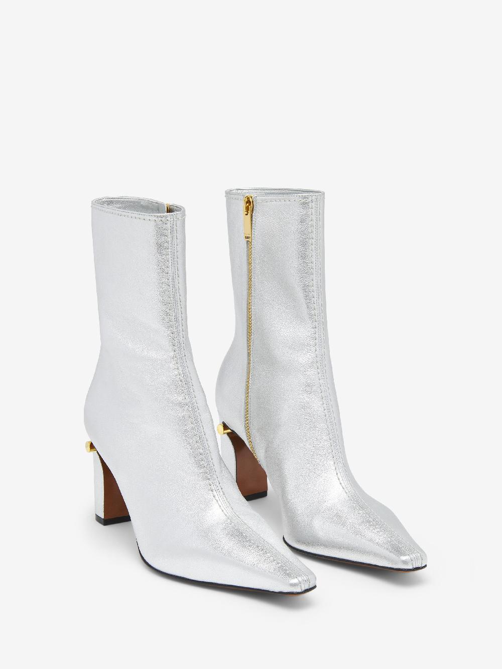 Mcq Alexander Mcqueen Women's T-Bar Ankle Boot In Silver