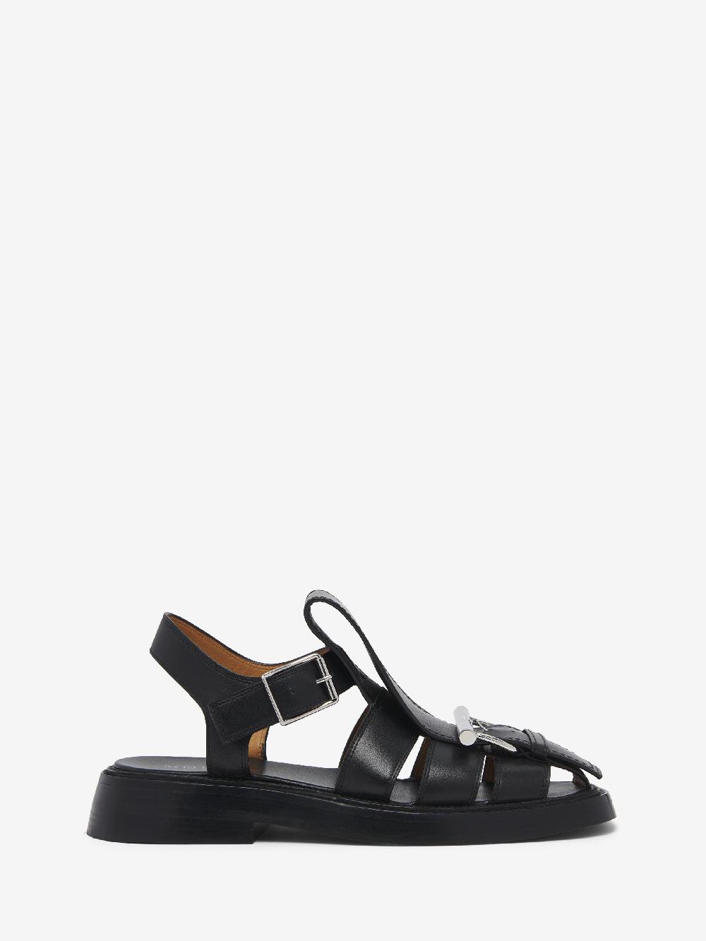 Mcq Alexander Mcqueen Women's T-Bar Caged Sandal In Black