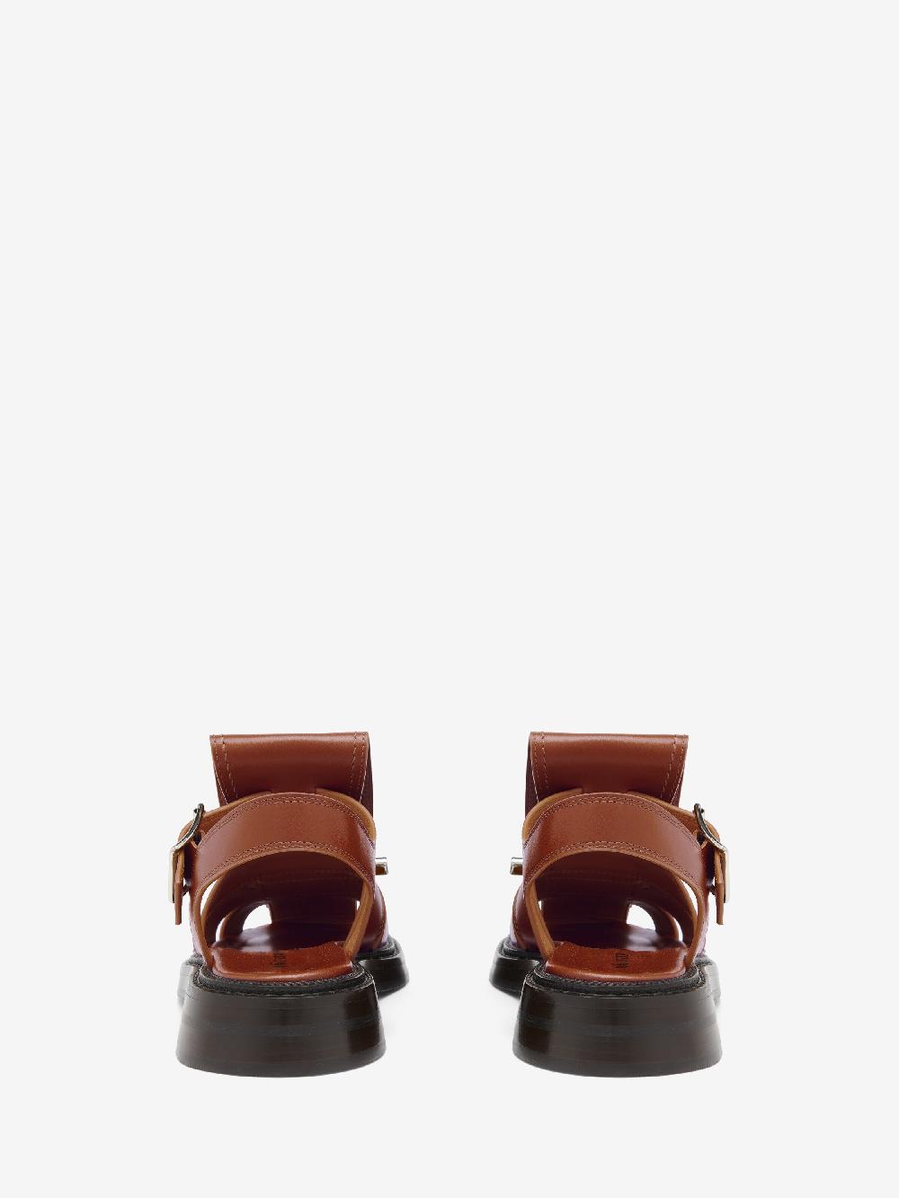 Mcq Alexander Mcqueen Women's T-Bar Caged Sandal In Brown