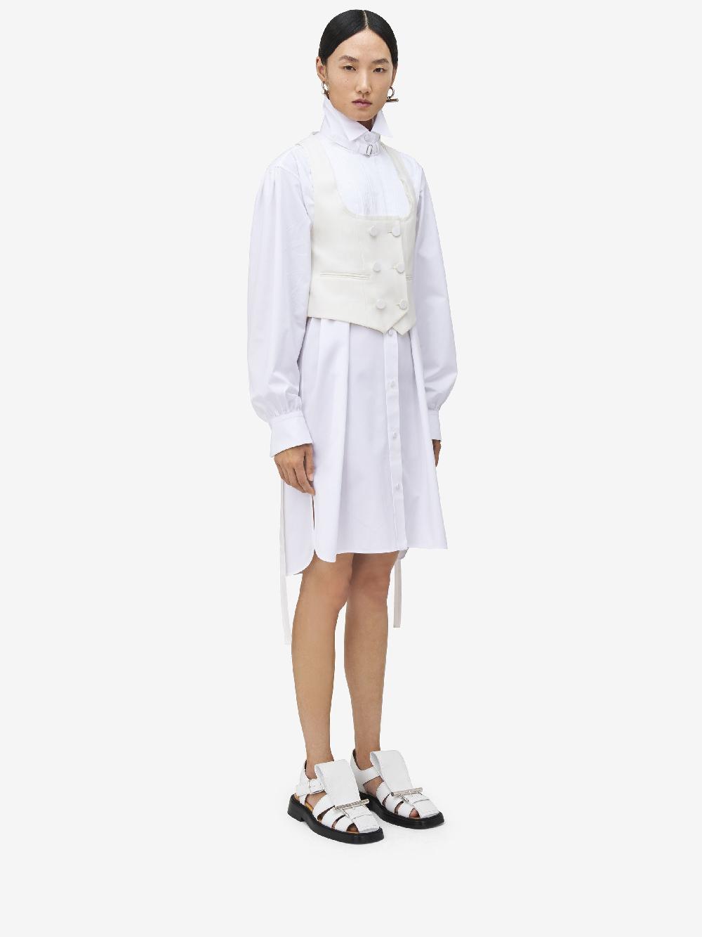 Mcq Alexander Mcqueen Women's T-Bar Caged Sandal In White