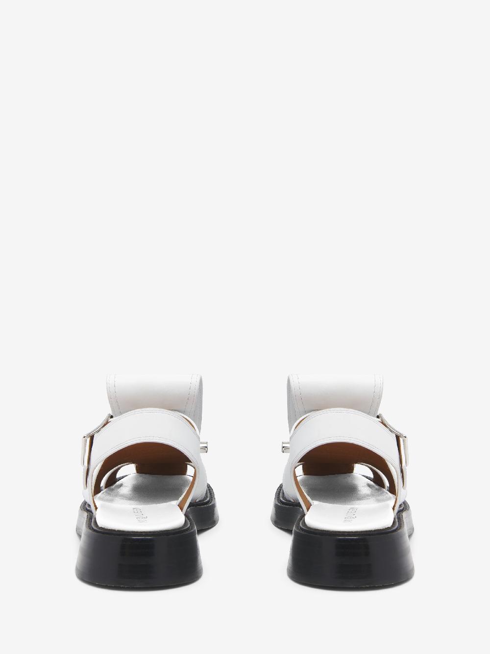 mcq alexander mcqueen Women's T-Bar Caged Sandal in White