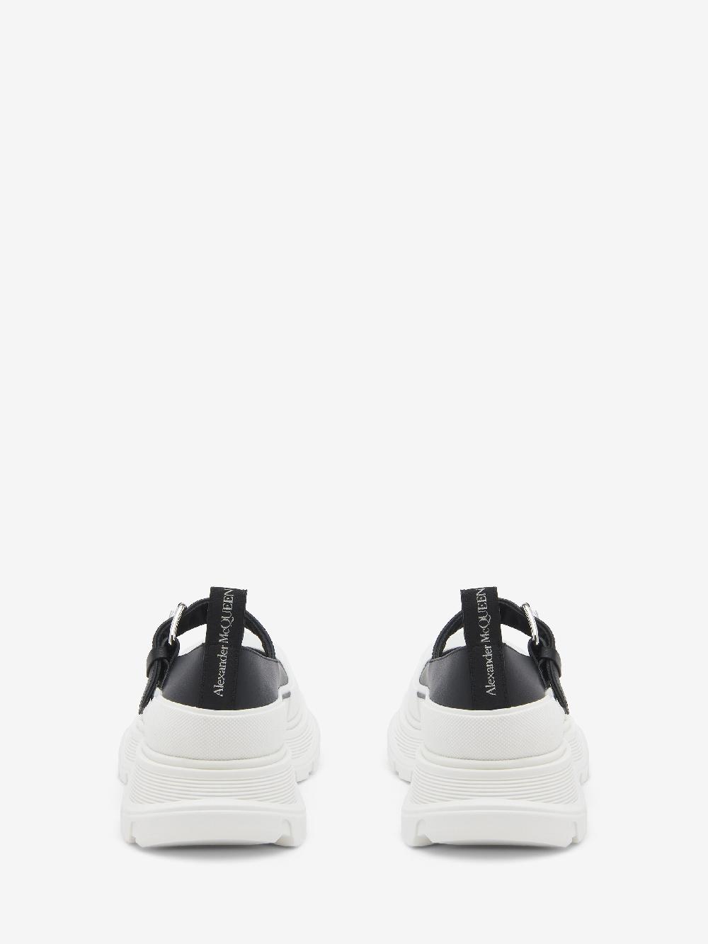 mcq alexander mcqueen Women's Tread Slick Mary Jane in Black/White