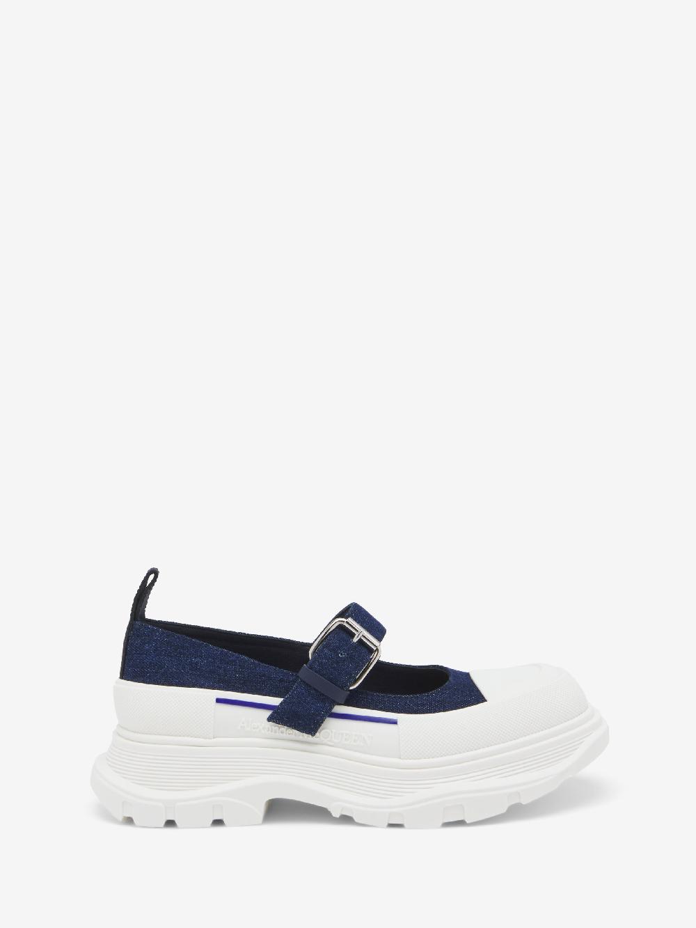 Mcq Alexander Mcqueen Women's Tread Slick Mary Jane In Blue/White