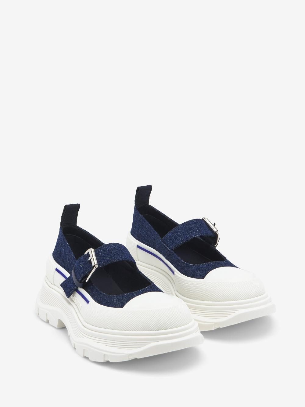 Mcq Alexander Mcqueen Women's Tread Slick Mary Jane In Blue/White