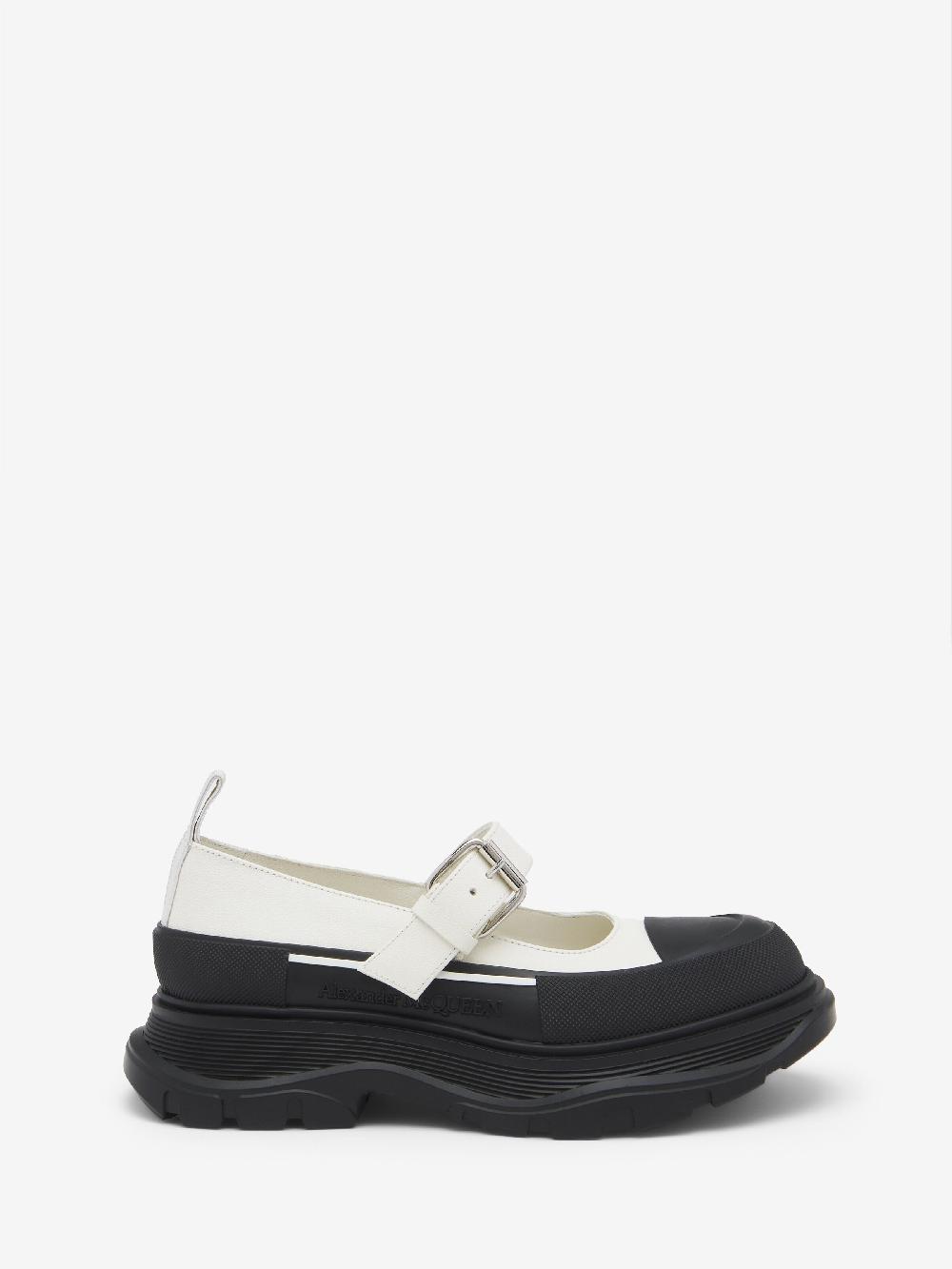 Mcq Alexander Mcqueen Women's Tread Slick Mary Jane In White/Black
