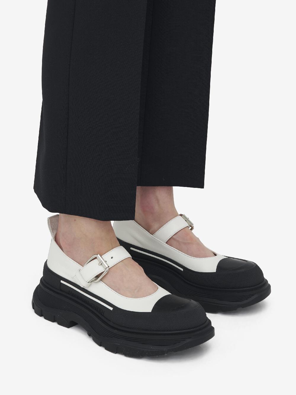 Mcq Alexander Mcqueen Women's Tread Slick Mary Jane In White/Black