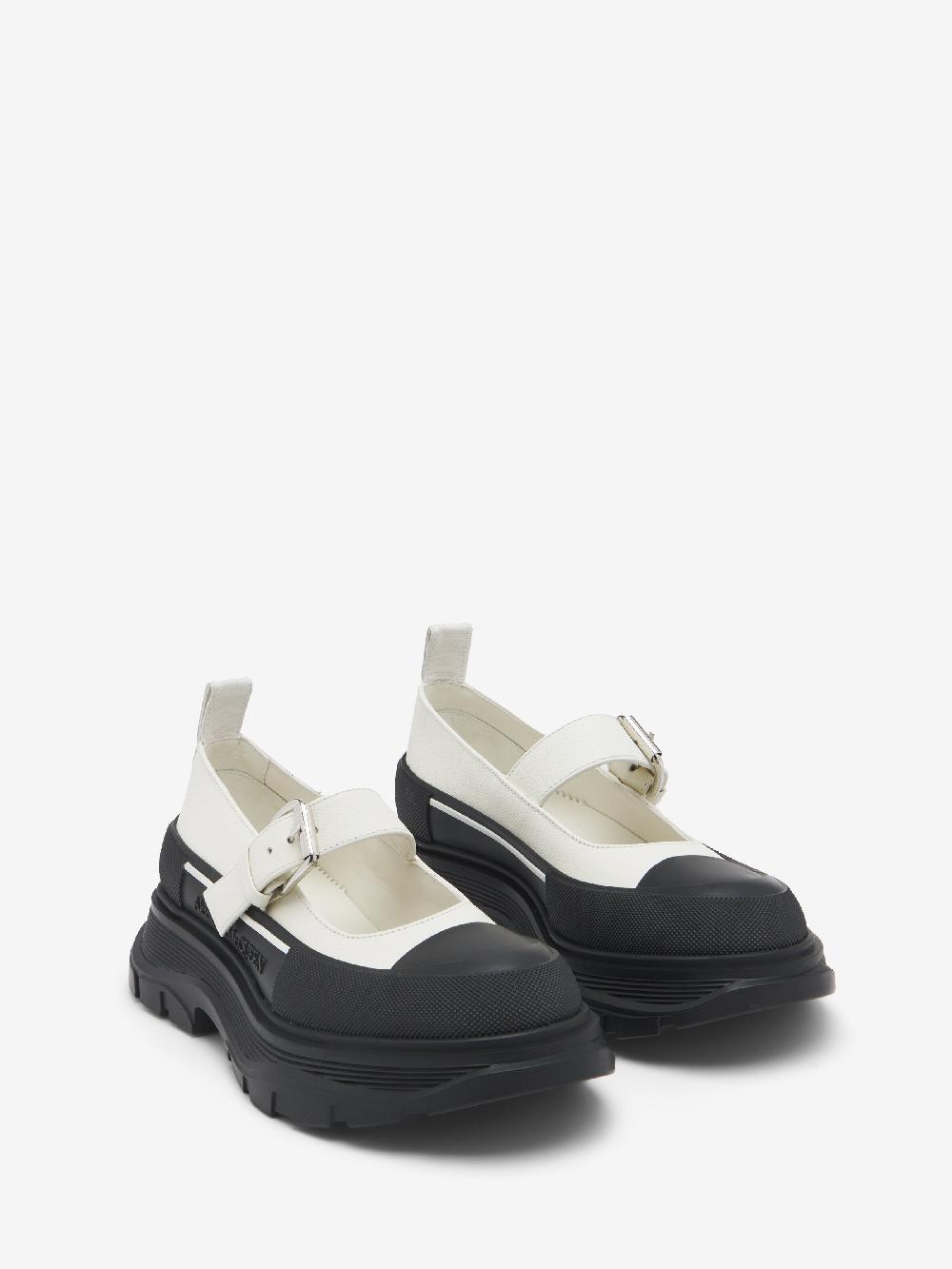 Mcq Alexander Mcqueen Women's Tread Slick Mary Jane In White/Black