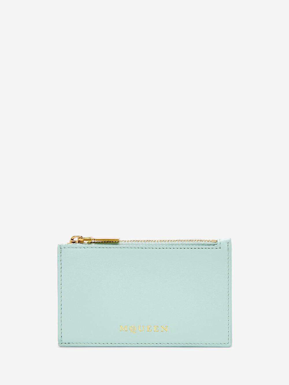 Mcq Alexander Mcqueen Women's Zip Card Holder In Mint