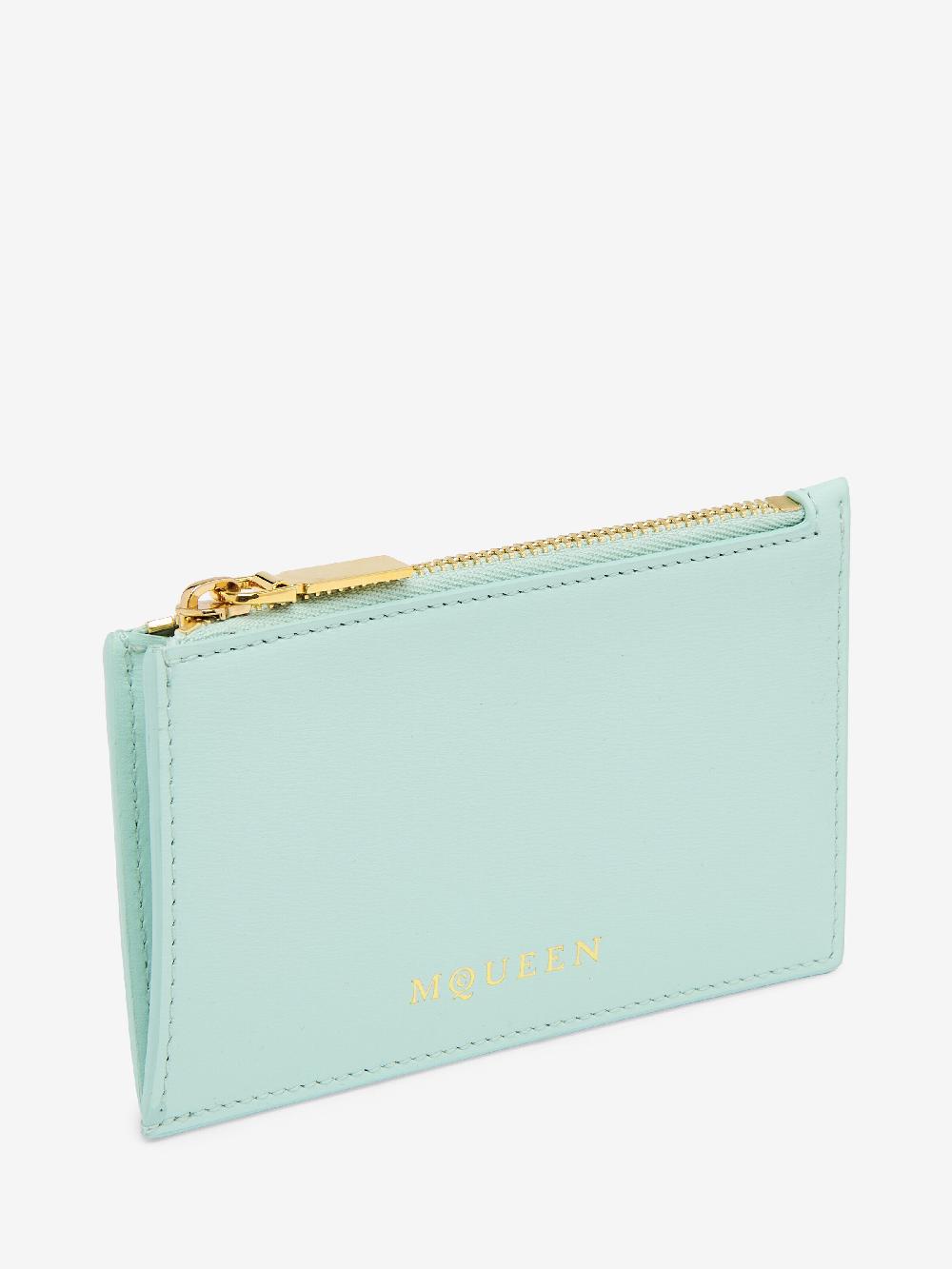 Mcq Alexander Mcqueen Women's Zip Card Holder In Mint