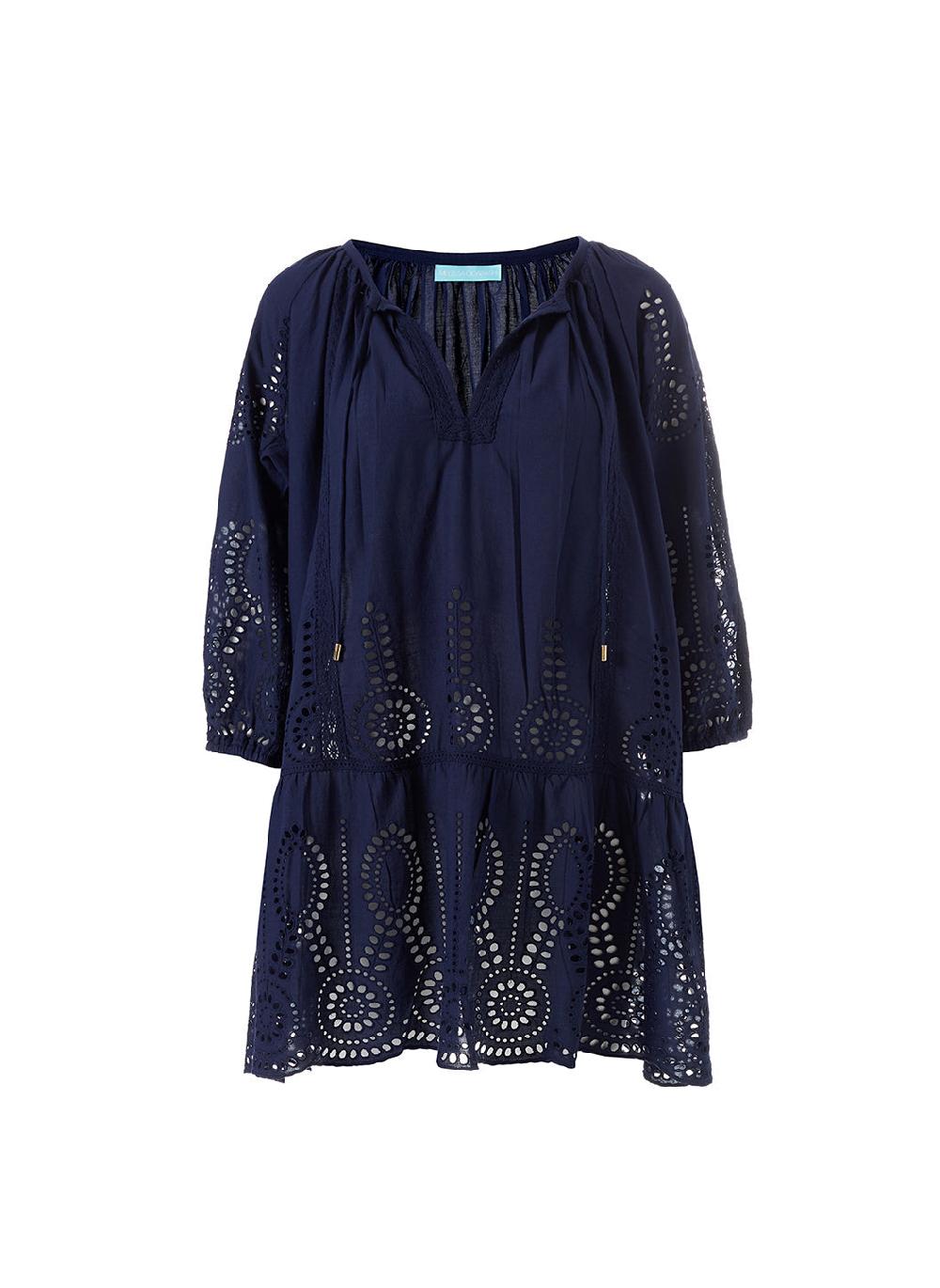 melissa odabash Ashley Navy Kaftan