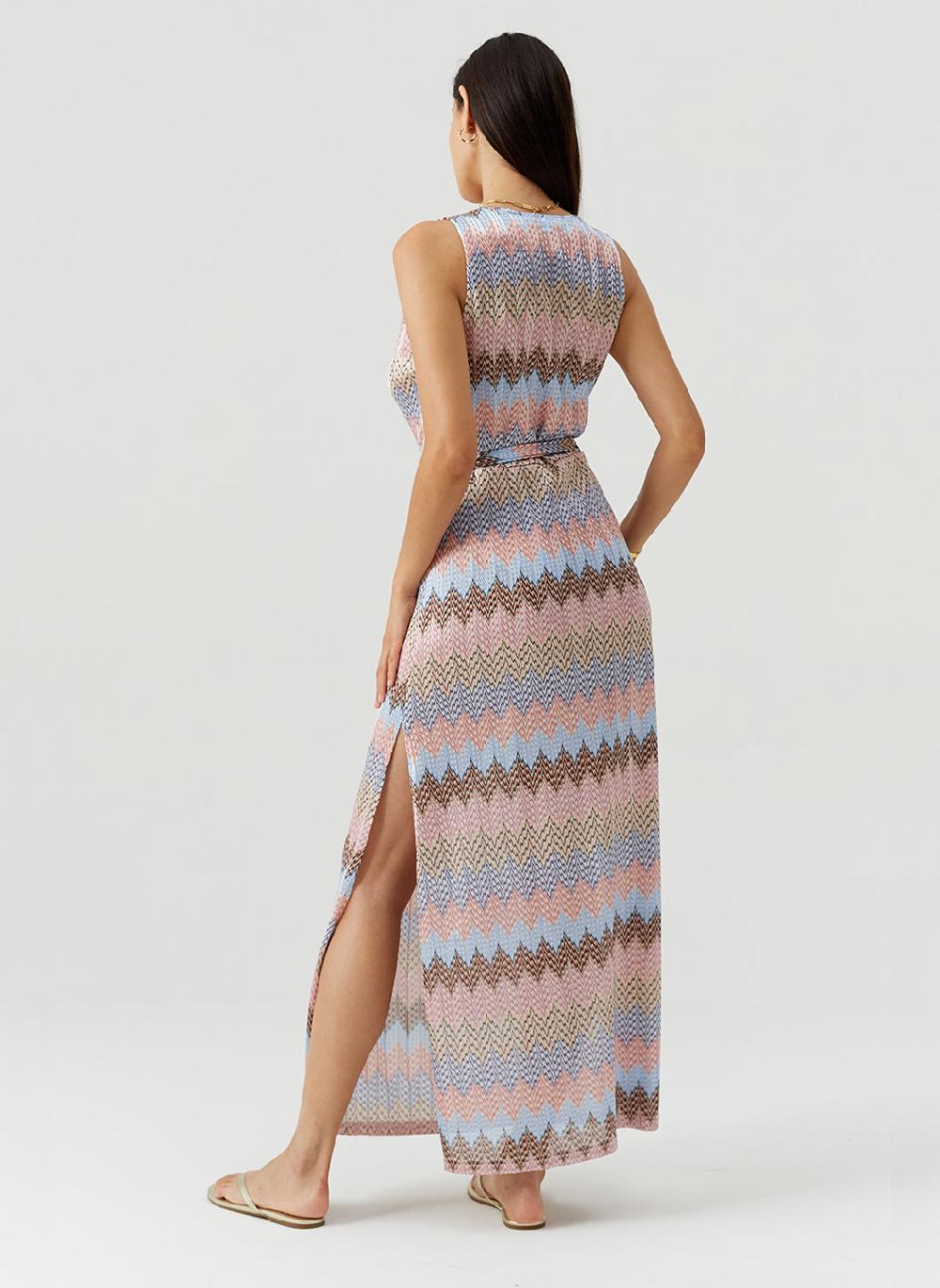 Melissa Odabash Bria Zigzag Stripe Dress